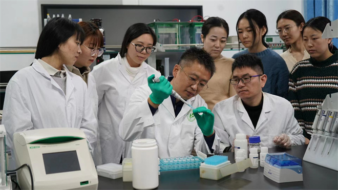 Science封面文章:球速体育·(中国)官方网站QIUSU SPORTS金丝猴研究团队首次系统揭示灵长类社会演化之谜_fororder_齐晓光正在做实验,右侧为武进伟,左一为赵兰